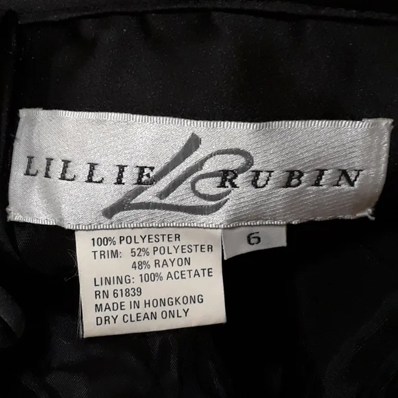 Lillie Rubin lace & chiffon formal dress - Picture 7 of 8